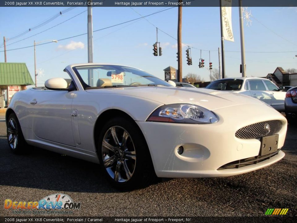 2008 Jaguar XK XK8 Convertible Porcelain / Caramel Photo #11