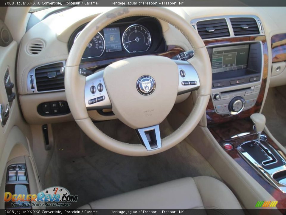 2008 Jaguar XK XK8 Convertible Porcelain / Caramel Photo #17
