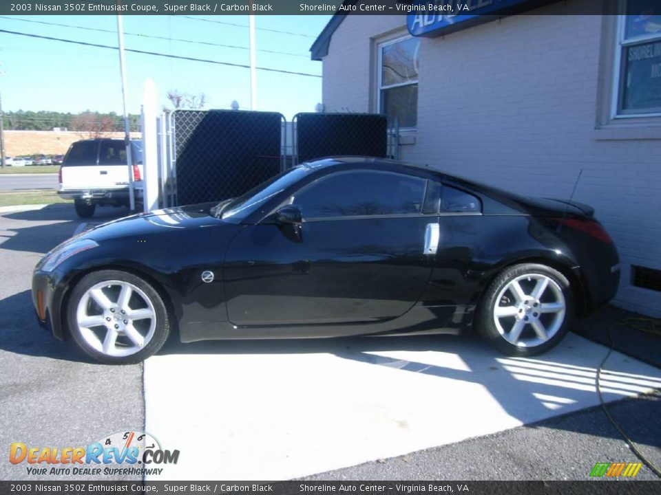 2003 Nissan 350Z Enthusiast Coupe Super Black / Carbon Black Photo #3