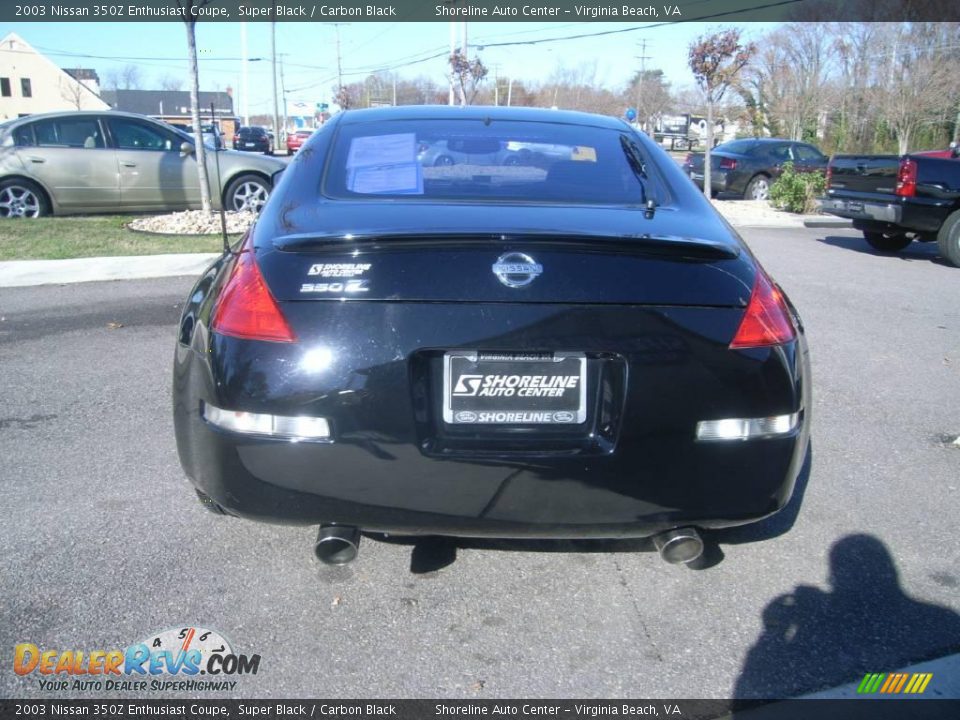 2003 Nissan 350Z Enthusiast Coupe Super Black / Carbon Black Photo #5