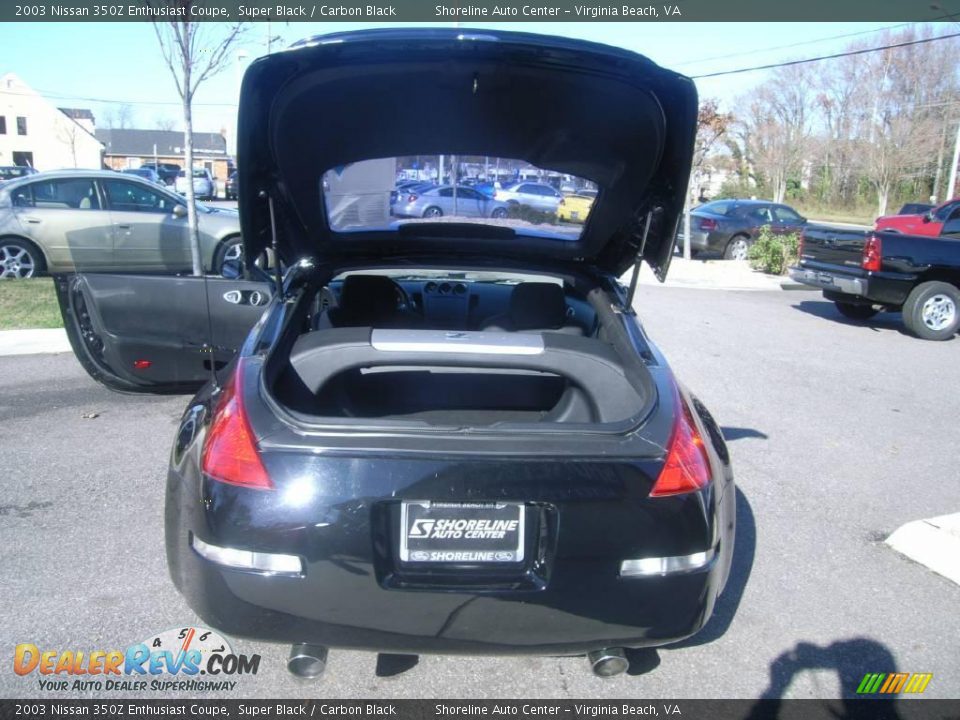 2003 Nissan 350Z Enthusiast Coupe Super Black / Carbon Black Photo #10
