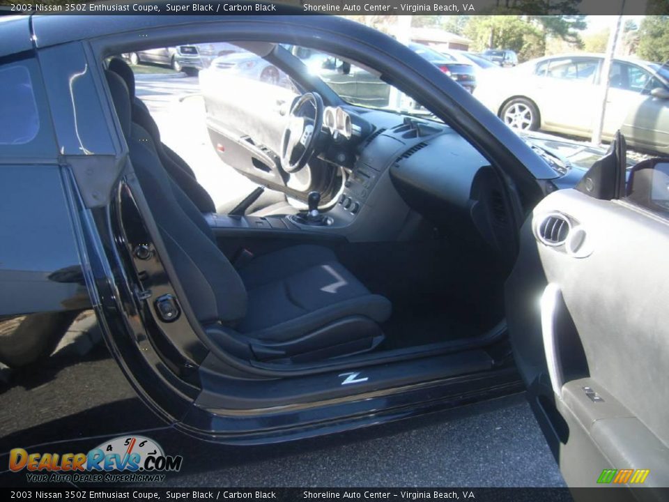 2003 Nissan 350Z Enthusiast Coupe Super Black / Carbon Black Photo #11