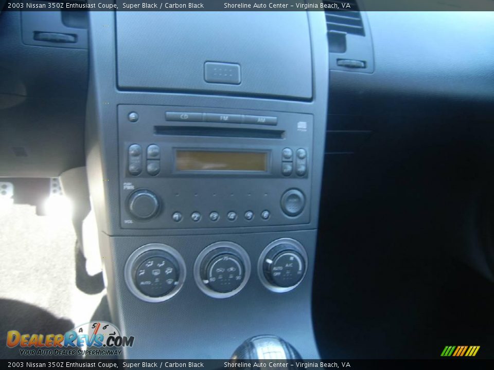 2003 Nissan 350Z Enthusiast Coupe Super Black / Carbon Black Photo #14