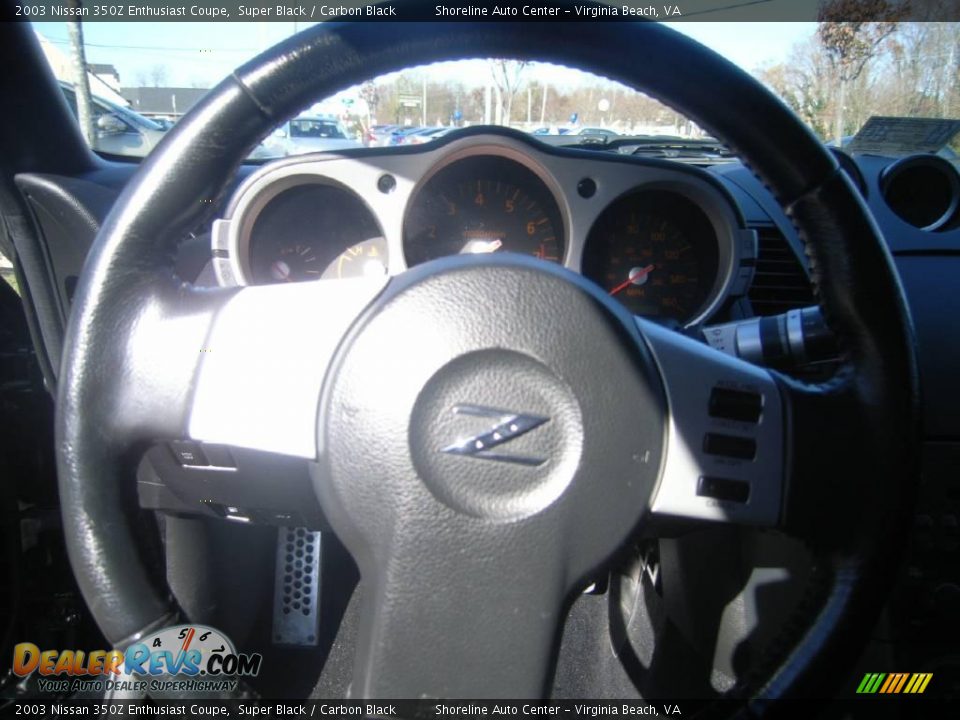 2003 Nissan 350Z Enthusiast Coupe Super Black / Carbon Black Photo #15