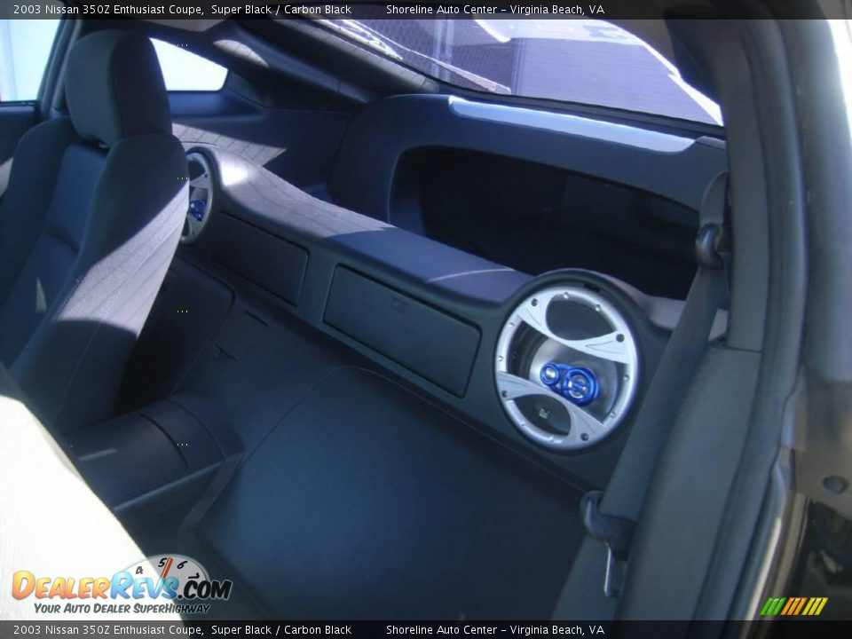 2003 Nissan 350Z Enthusiast Coupe Super Black / Carbon Black Photo #18
