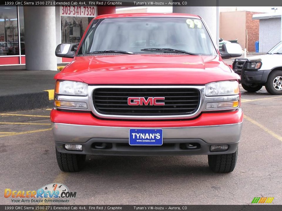 1999 GMC Sierra 1500 Z71 Extended Cab 4x4 Fire Red / Graphite Photo #2