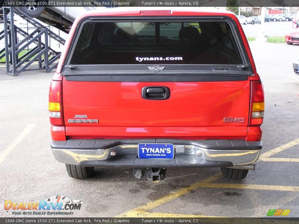 1999 GMC Sierra 1500 Z71 Extended Cab 4x4 Fire Red / Graphite Photo #5