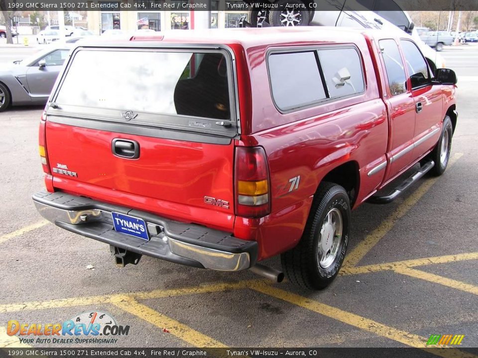 1999 GMC Sierra 1500 Z71 Extended Cab 4x4 Fire Red / Graphite Photo #6