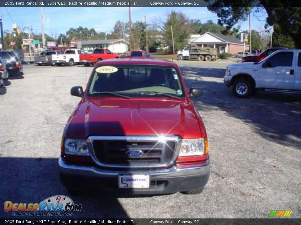 2005 Ford Ranger XLT SuperCab Redfire Metallic / Medium Pebble Tan Photo #2