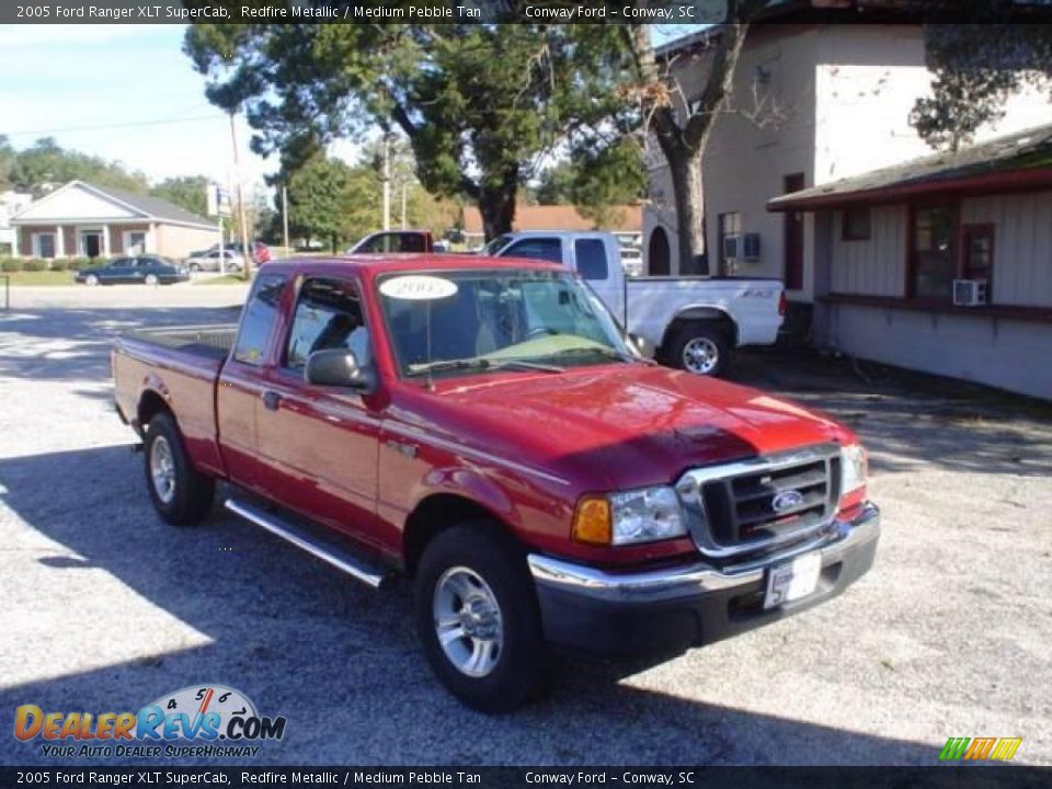 2005 Ford Ranger XLT SuperCab Redfire Metallic / Medium Pebble Tan Photo #3