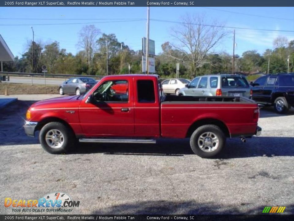 2005 Ford Ranger XLT SuperCab Redfire Metallic / Medium Pebble Tan Photo #8