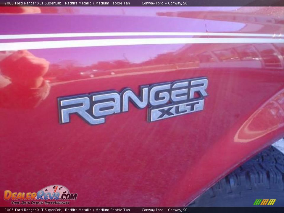 2005 Ford Ranger XLT SuperCab Redfire Metallic / Medium Pebble Tan Photo #16
