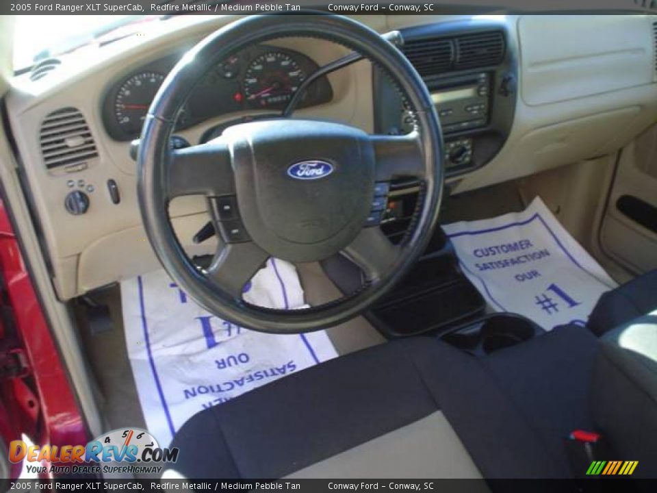 2005 Ford Ranger XLT SuperCab Redfire Metallic / Medium Pebble Tan Photo #22