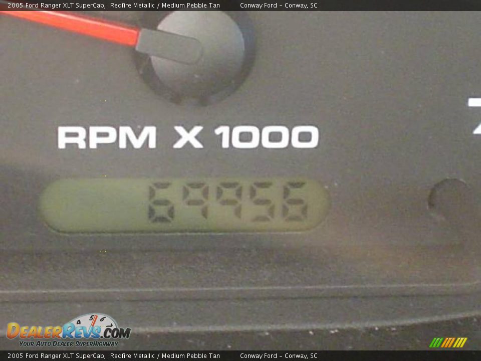 2005 Ford Ranger XLT SuperCab Redfire Metallic / Medium Pebble Tan Photo #25