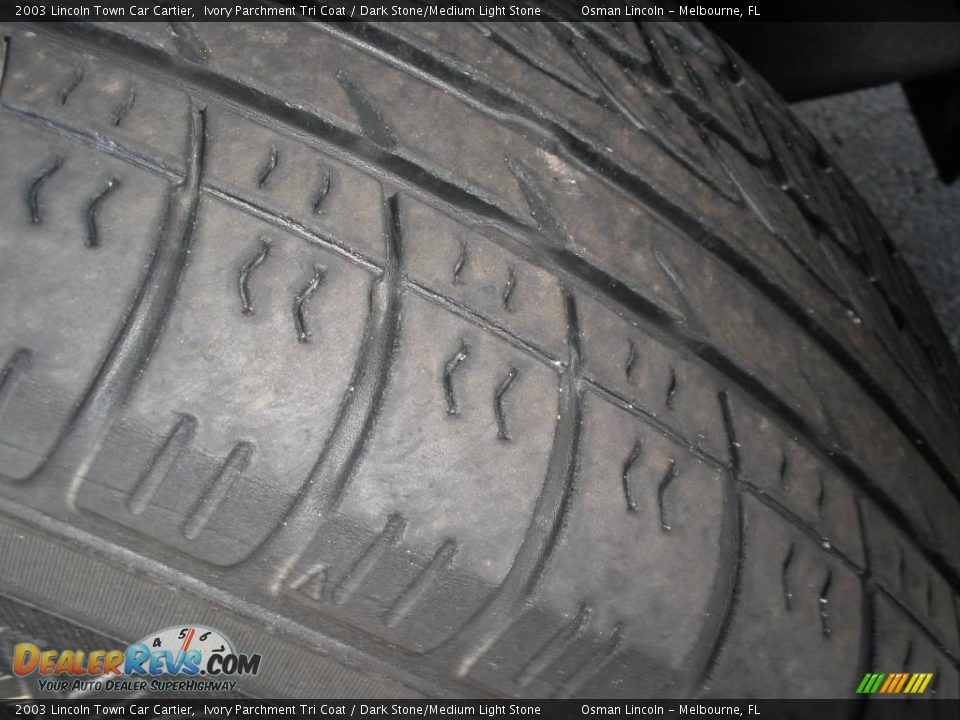 2003 Lincoln Town Car Cartier Ivory Parchment Tri Coat / Dark Stone/Medium Light Stone Photo #7