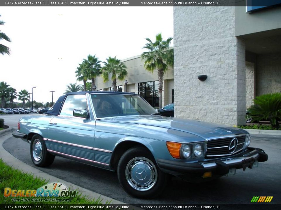 1977 Mercedes-Benz SL Class 450 SL roadster Light Blue Metallic / Blue Photo #4