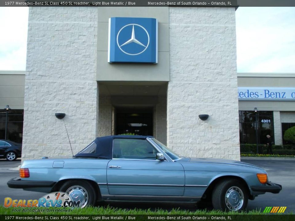 1977 Mercedes-Benz SL Class 450 SL roadster Light Blue Metallic / Blue Photo #5