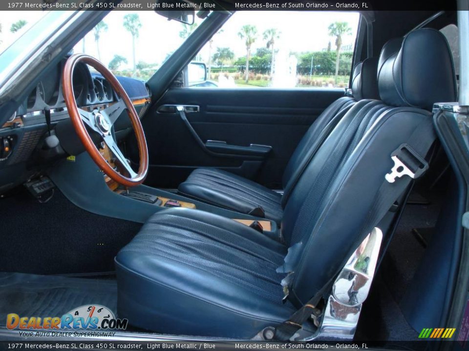 1977 Mercedes-Benz SL Class 450 SL roadster Light Blue Metallic / Blue Photo #11