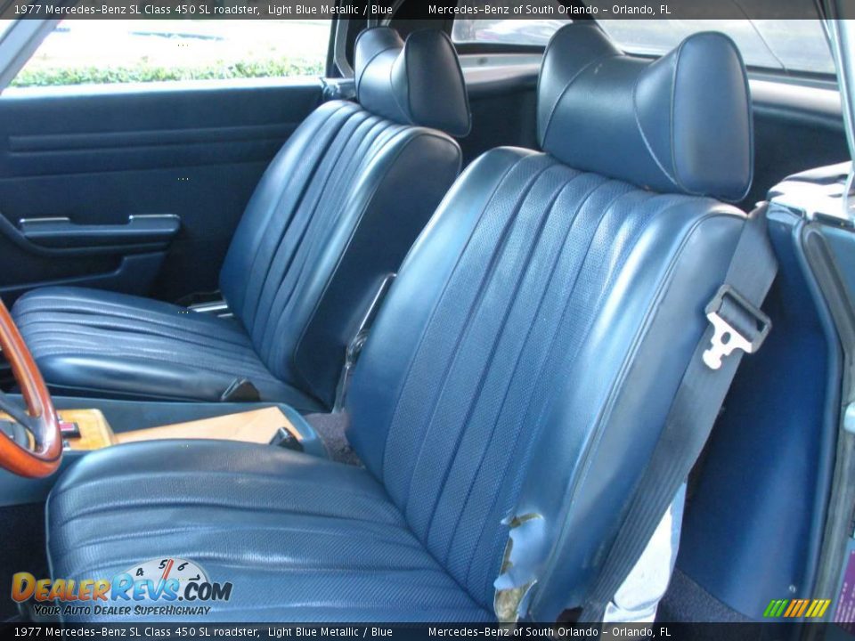1977 Mercedes-Benz SL Class 450 SL roadster Light Blue Metallic / Blue Photo #12