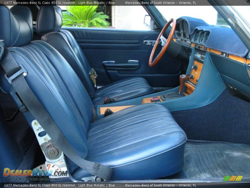 1977 Mercedes-Benz SL Class 450 SL roadster Light Blue Metallic / Blue Photo #14