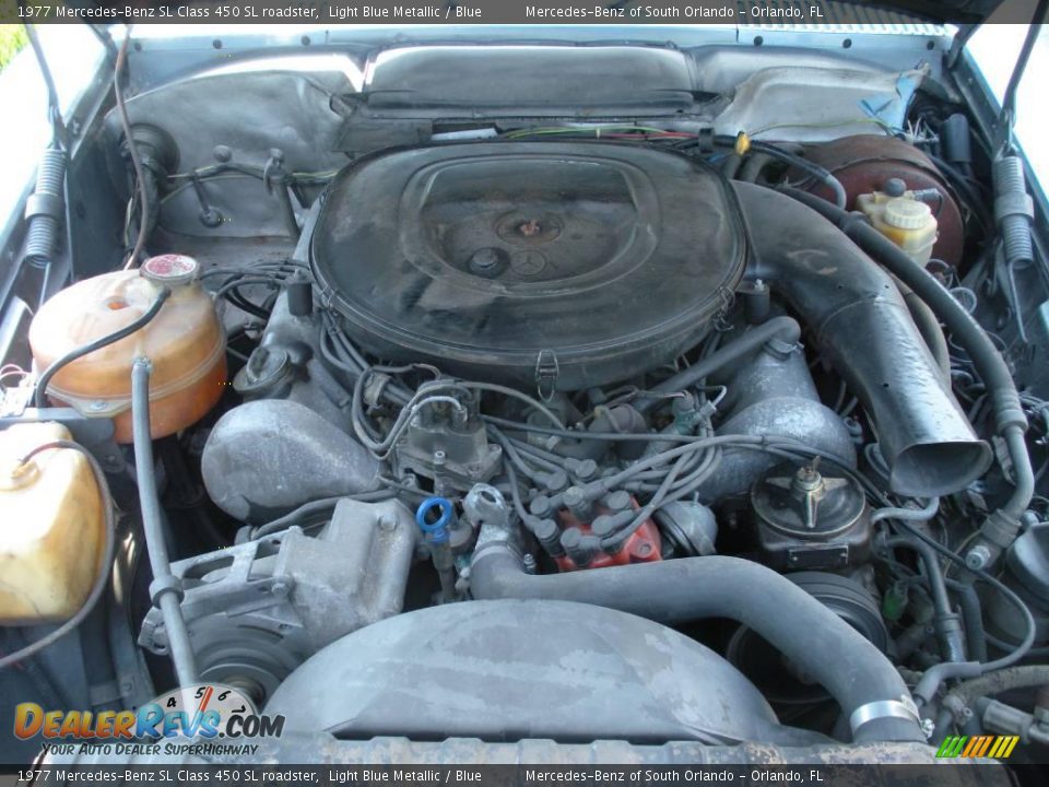 1977 Mercedes-Benz SL Class 450 SL roadster Light Blue Metallic / Blue Photo #24
