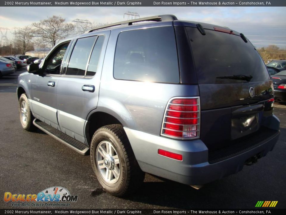 2002 Mercury Mountaineer Medium Wedgewood Blue Metallic / Dark Graphite Photo #9