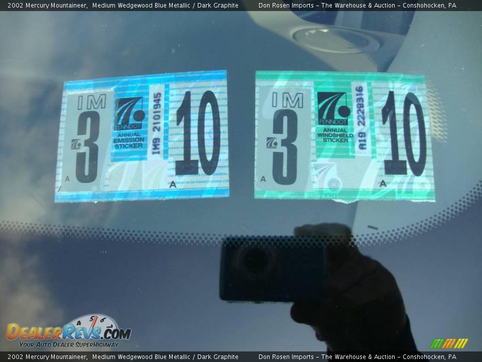 2002 Mercury Mountaineer Medium Wedgewood Blue Metallic / Dark Graphite Photo #31