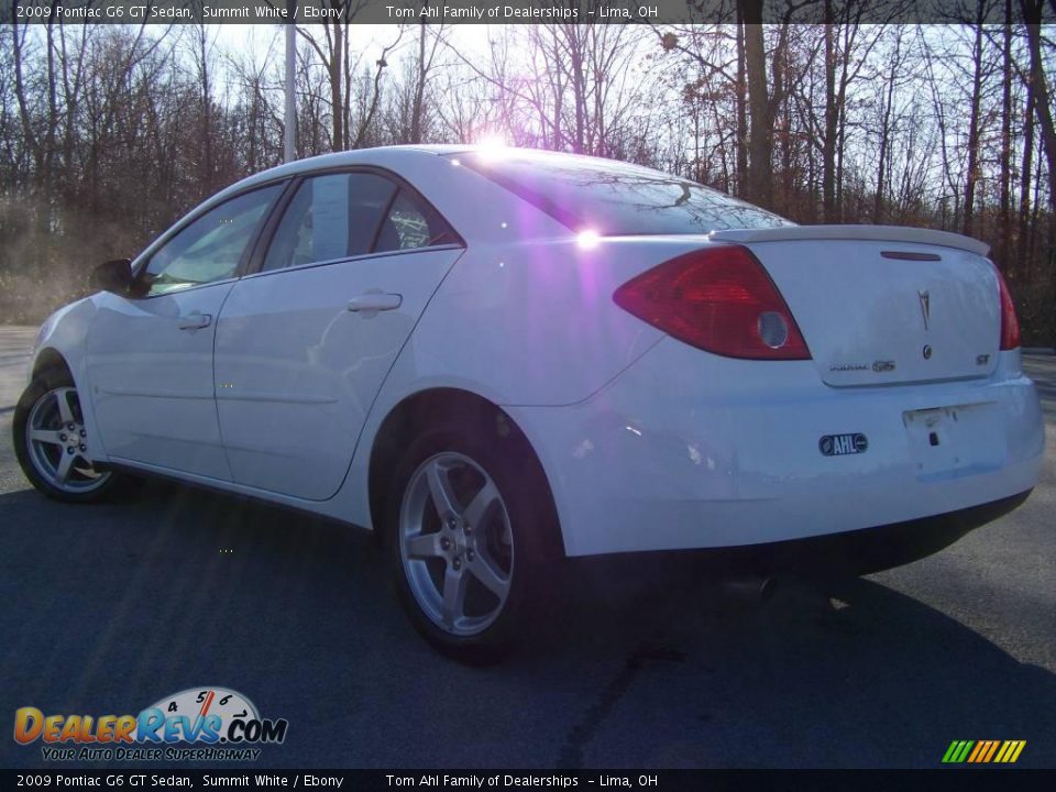 2009 Pontiac G6 GT Sedan Summit White / Ebony Photo #4
