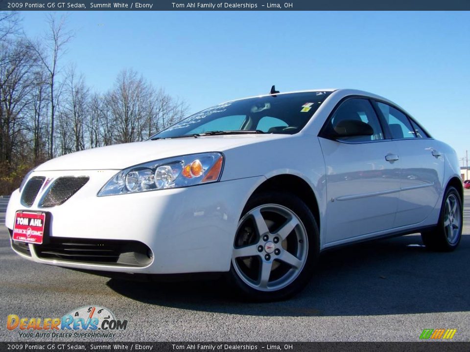 2009 Pontiac G6 GT Sedan Summit White / Ebony Photo #5