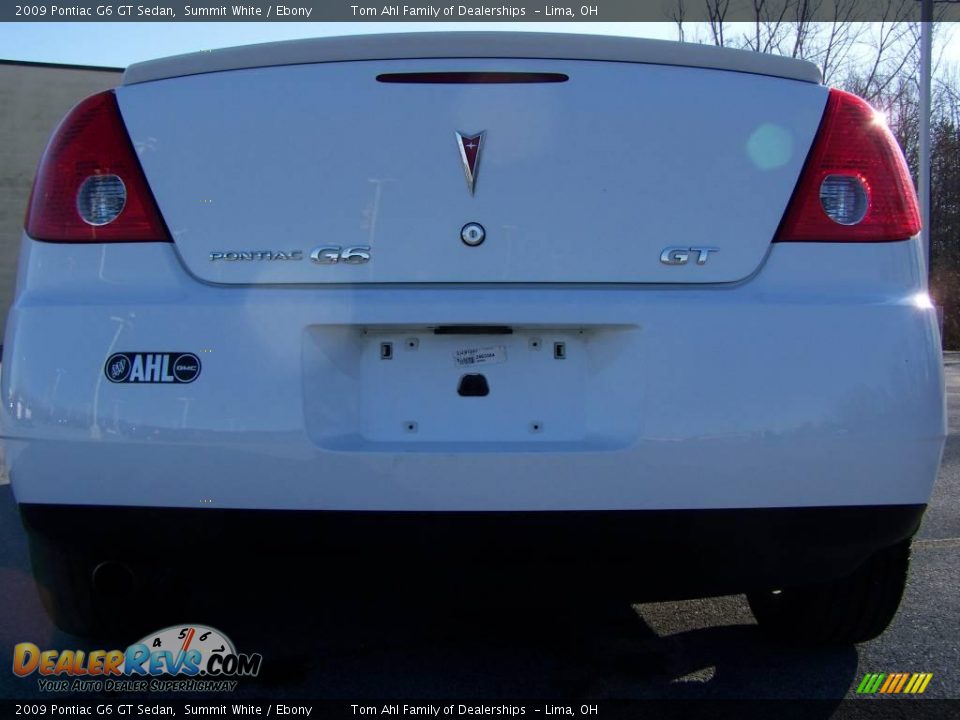 2009 Pontiac G6 GT Sedan Summit White / Ebony Photo #6
