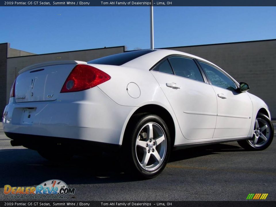 2009 Pontiac G6 GT Sedan Summit White / Ebony Photo #7