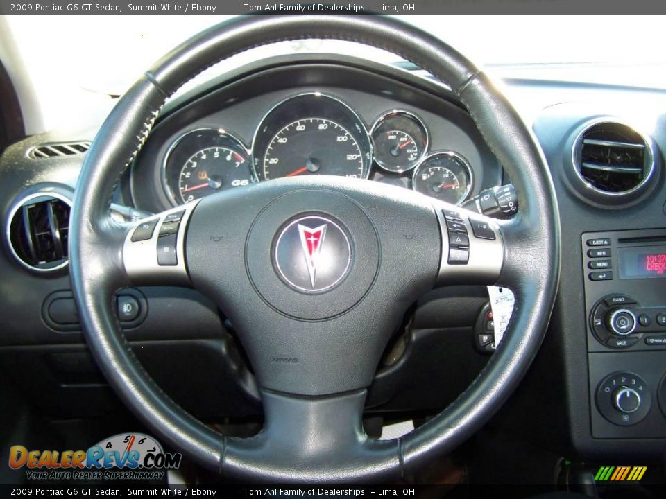 2009 Pontiac G6 GT Sedan Summit White / Ebony Photo #17