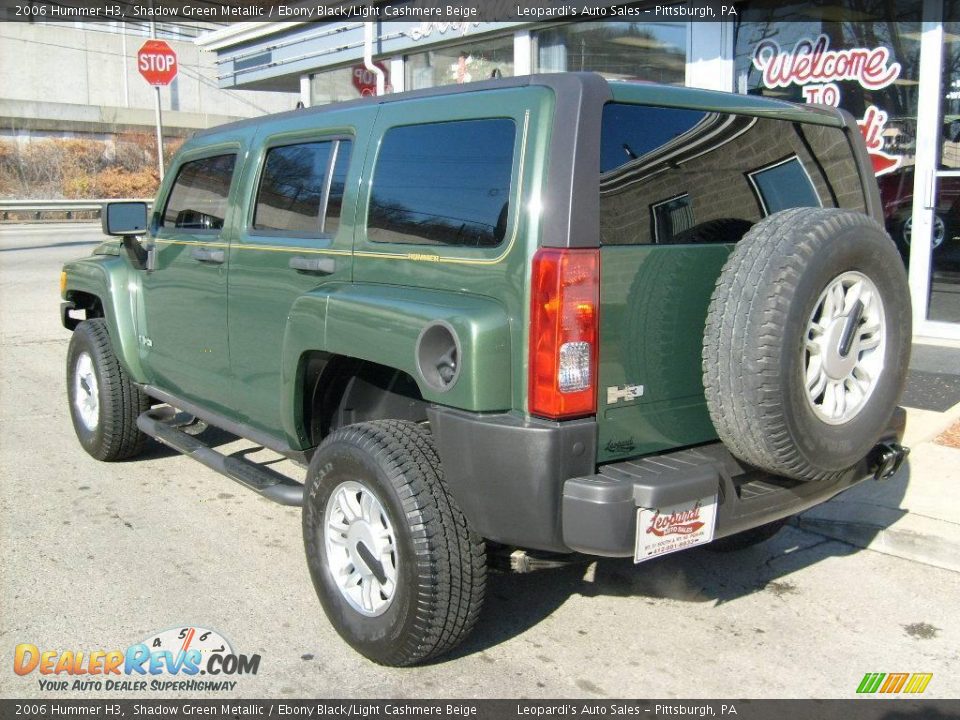 2006 Hummer H3 Shadow Green Metallic / Ebony Black/Light Cashmere Beige Photo #3