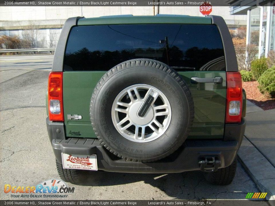 2006 Hummer H3 Shadow Green Metallic / Ebony Black/Light Cashmere Beige Photo #4