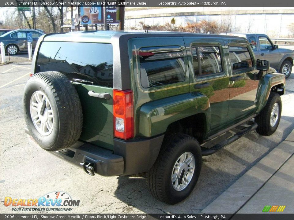 2006 Hummer H3 Shadow Green Metallic / Ebony Black/Light Cashmere Beige Photo #5