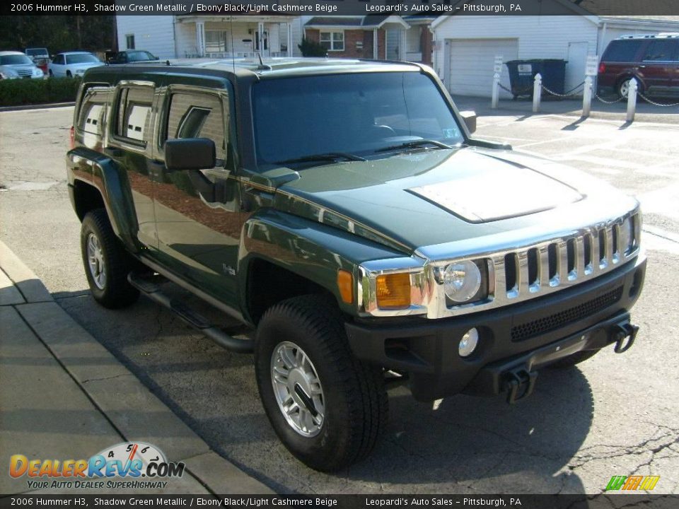 2006 Hummer H3 Shadow Green Metallic / Ebony Black/Light Cashmere Beige Photo #6