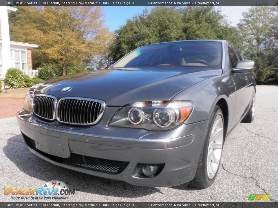 2006 BMW 7 Series 750Li Sedan Sterling Grey Metallic / Dark Beige/Beige III Photo #1
