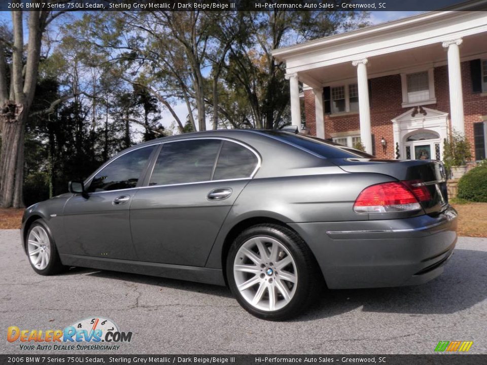 2006 BMW 7 Series 750Li Sedan Sterling Grey Metallic / Dark Beige/Beige III Photo #4