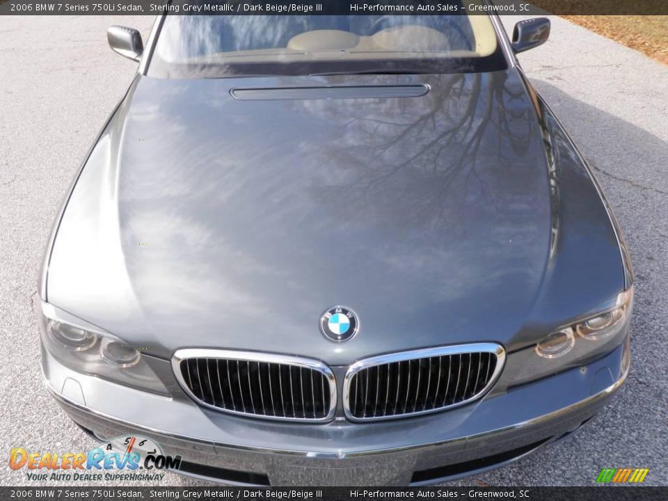 2006 BMW 7 Series 750Li Sedan Sterling Grey Metallic / Dark Beige/Beige III Photo #13