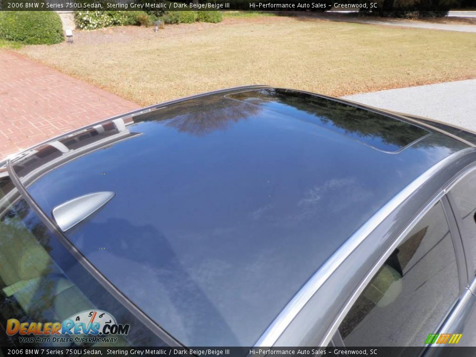 2006 BMW 7 Series 750Li Sedan Sterling Grey Metallic / Dark Beige/Beige III Photo #20