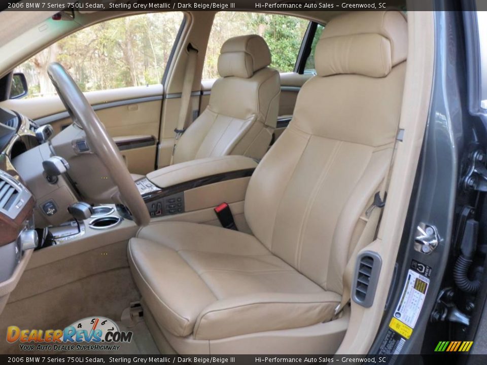 2006 BMW 7 Series 750Li Sedan Sterling Grey Metallic / Dark Beige/Beige III Photo #30