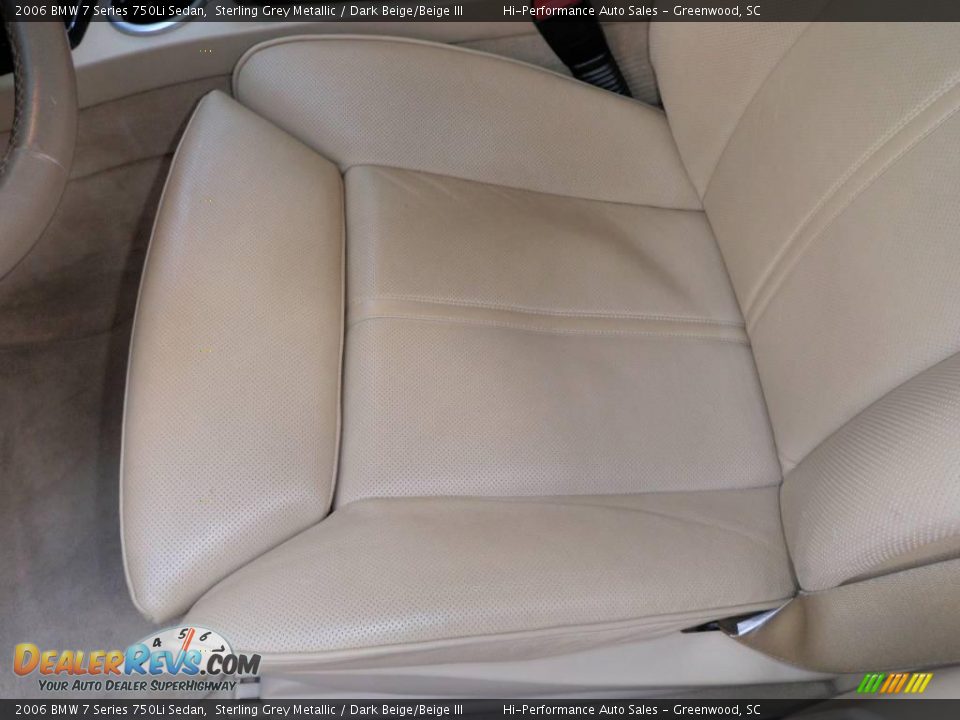 2006 BMW 7 Series 750Li Sedan Sterling Grey Metallic / Dark Beige/Beige III Photo #31