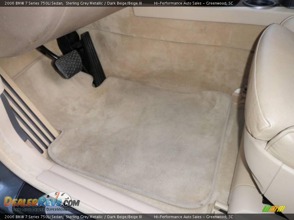 2006 BMW 7 Series 750Li Sedan Sterling Grey Metallic / Dark Beige/Beige III Photo #32