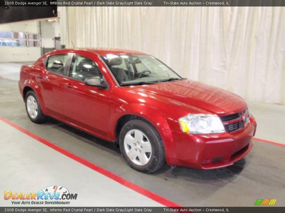 2008 Dodge Avenger SE Inferno Red Crystal Pearl / Dark Slate Gray/Light Slate Gray Photo #1
