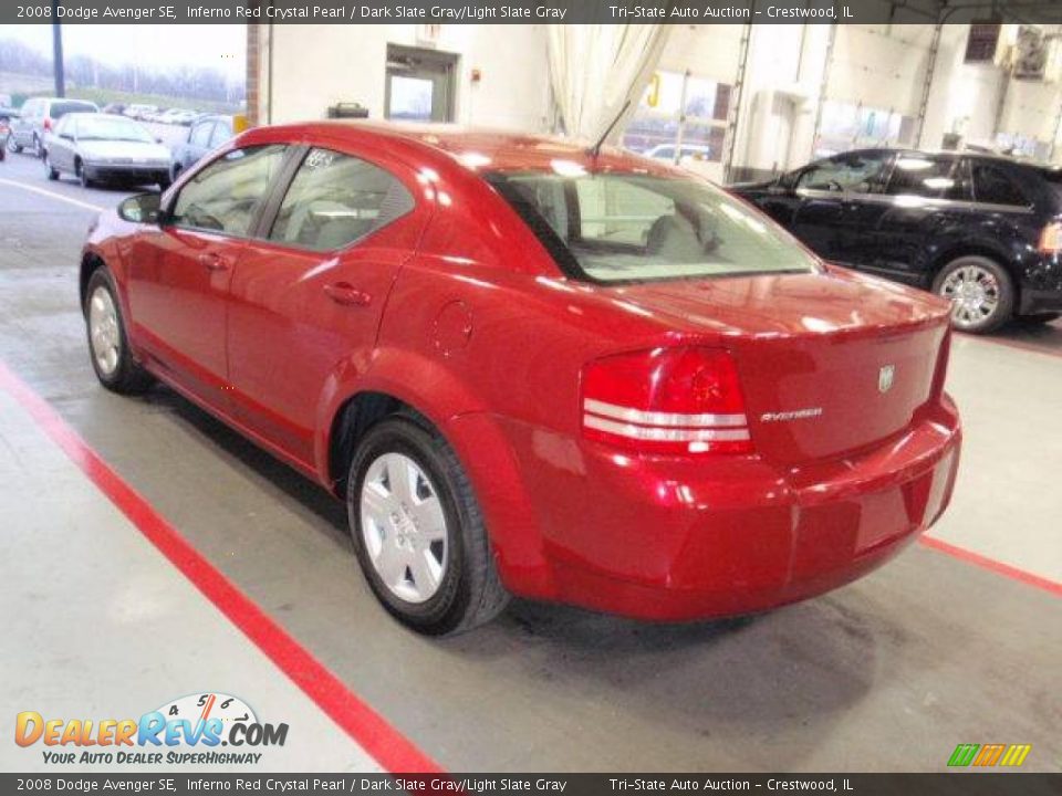2008 Dodge Avenger SE Inferno Red Crystal Pearl / Dark Slate Gray/Light Slate Gray Photo #6