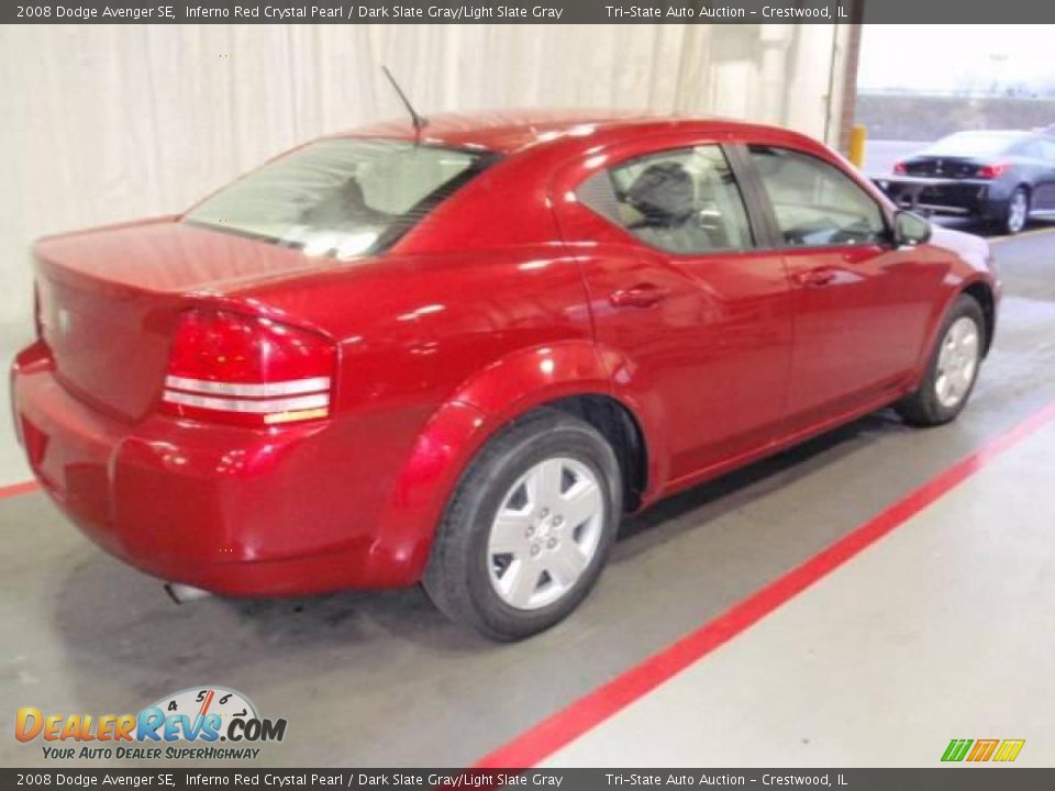 2008 Dodge Avenger SE Inferno Red Crystal Pearl / Dark Slate Gray/Light Slate Gray Photo #7