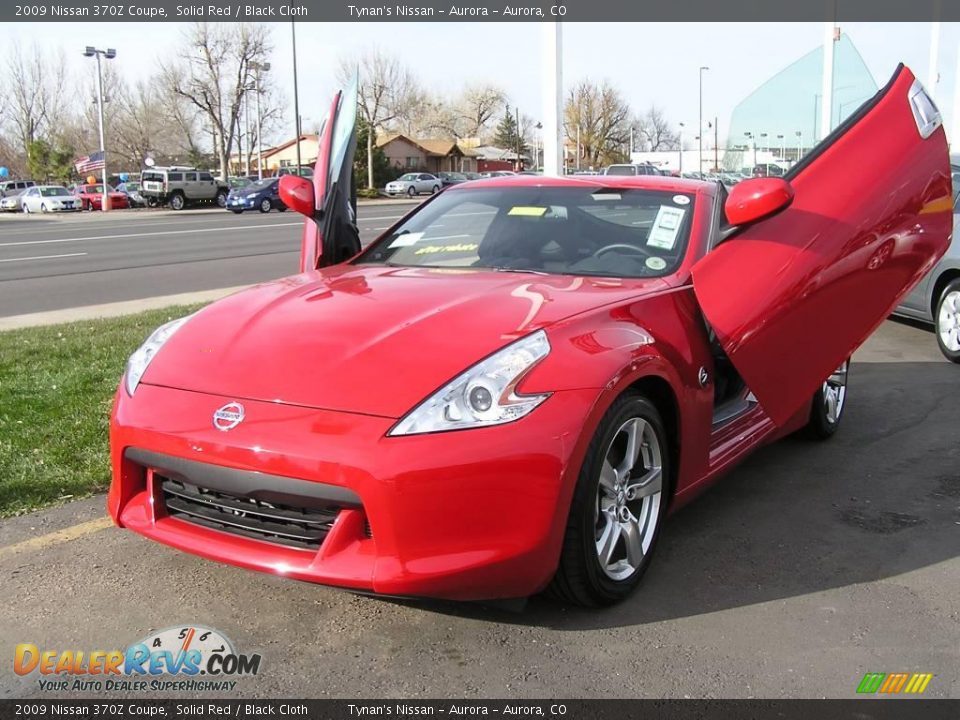 2009 Nissan 370Z Coupe Solid Red / Black Cloth Photo #1