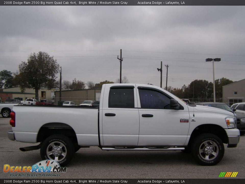 2008 Dodge Ram 2500 Big Horn Quad Cab 4x4 Bright White / Medium Slate Gray Photo #2
