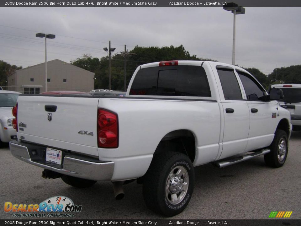 2008 Dodge Ram 2500 Big Horn Quad Cab 4x4 Bright White / Medium Slate Gray Photo #3