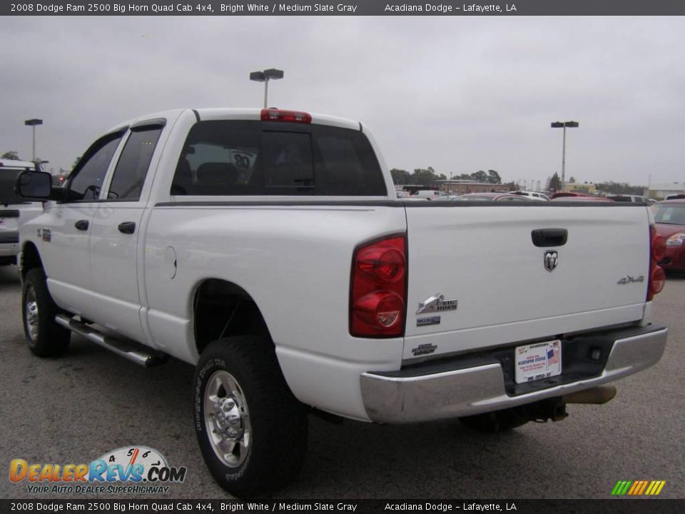 2008 Dodge Ram 2500 Big Horn Quad Cab 4x4 Bright White / Medium Slate Gray Photo #5